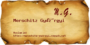 Merschitz Györgyi névjegykártya